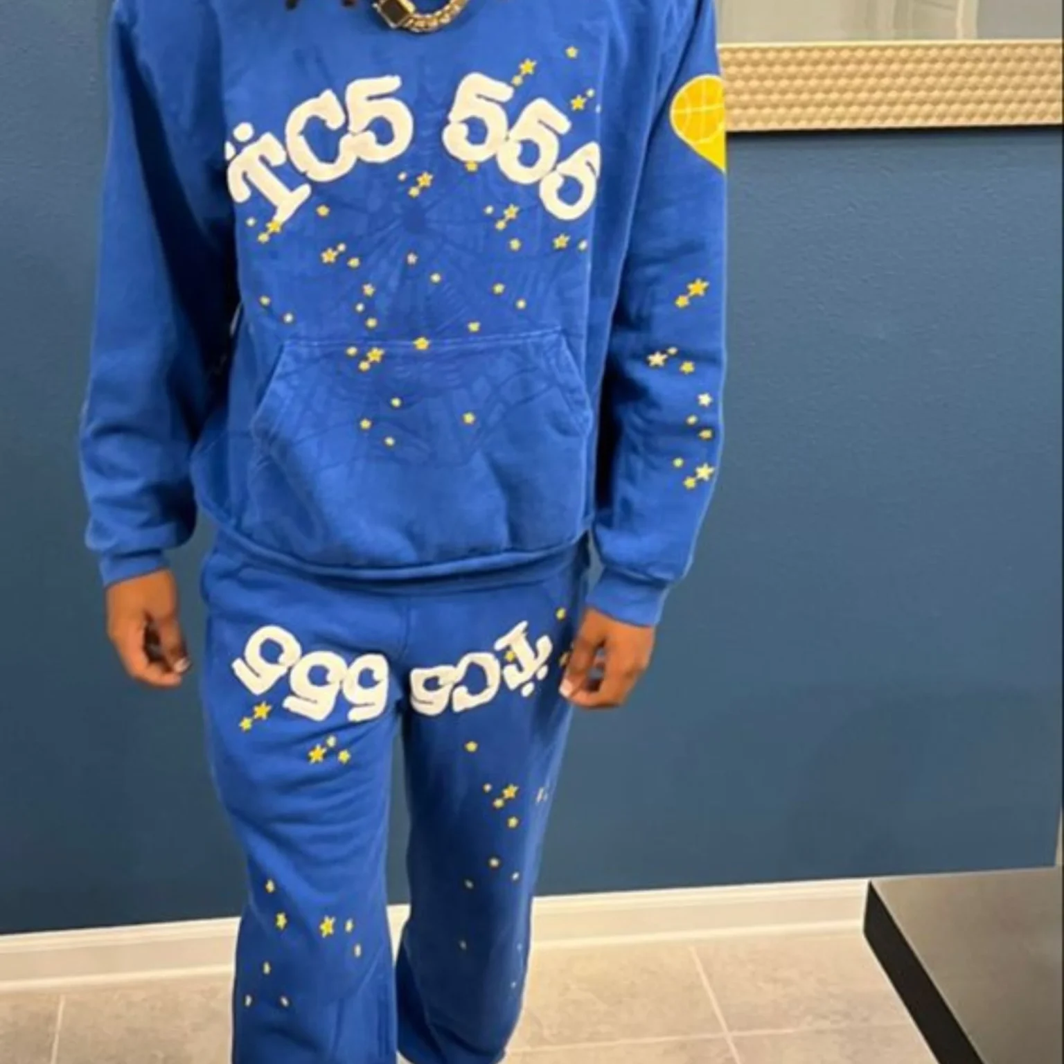 baby blue spider hoodie