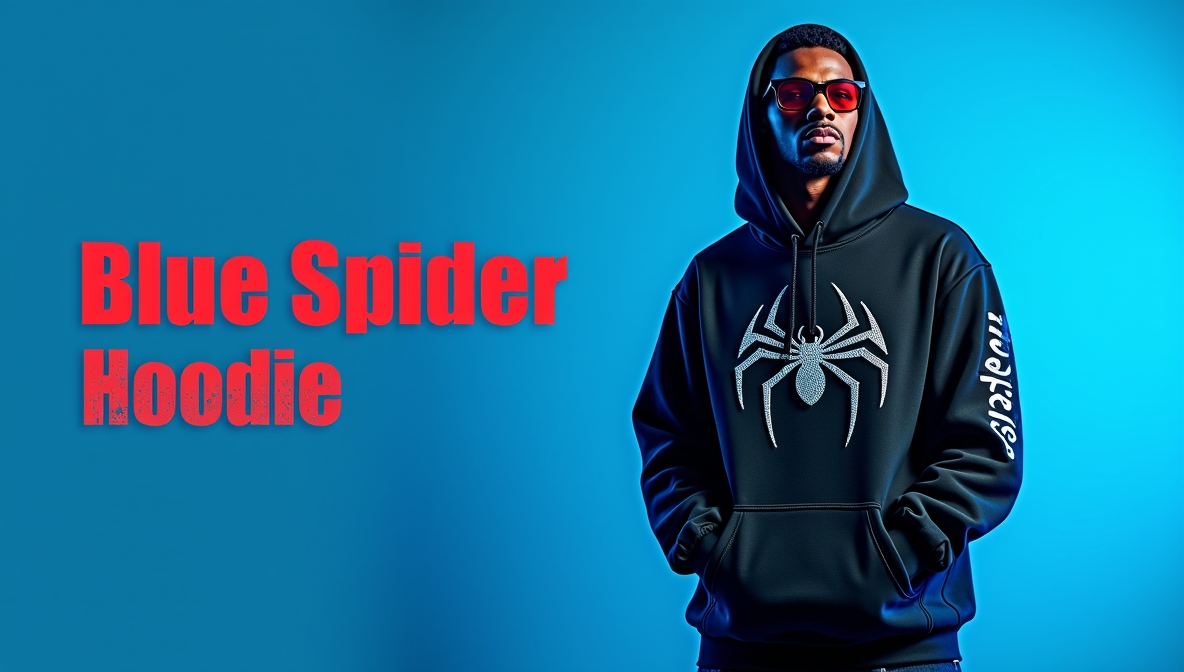Blue Spider Hoodie Banner